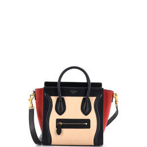 Celine Nano Tricolor Luggage Bag Leather